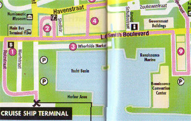 Map of Aruba Downtown
