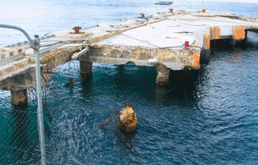 pier destroyed by hurricane Wilma in Cozumel