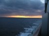 sunset from ship balcony