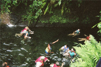 Going in TiTou Gorge Dominica